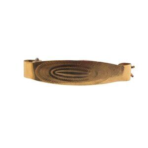 Antique Gold Filled Etched Hair Barrete (A8173)